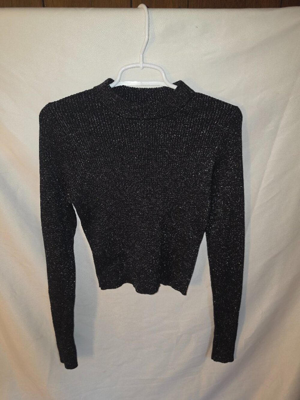 Rue21 Black Sparkly High Neck Sweater Size Large